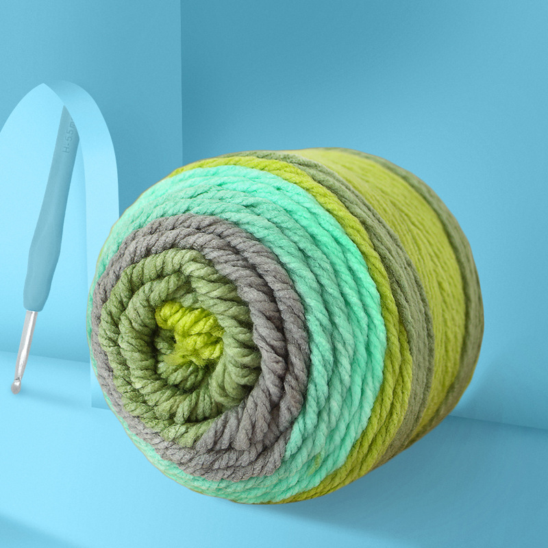 Picture of Jiathuizhi warm cake ball hand-woven acrylic wool soft scarf hat sweater crochet thick wool