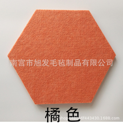 Picture of Cross-border color felt board hexagonal message board self-adhesive wall stickers felt hexagonal display background wall sound insulation board