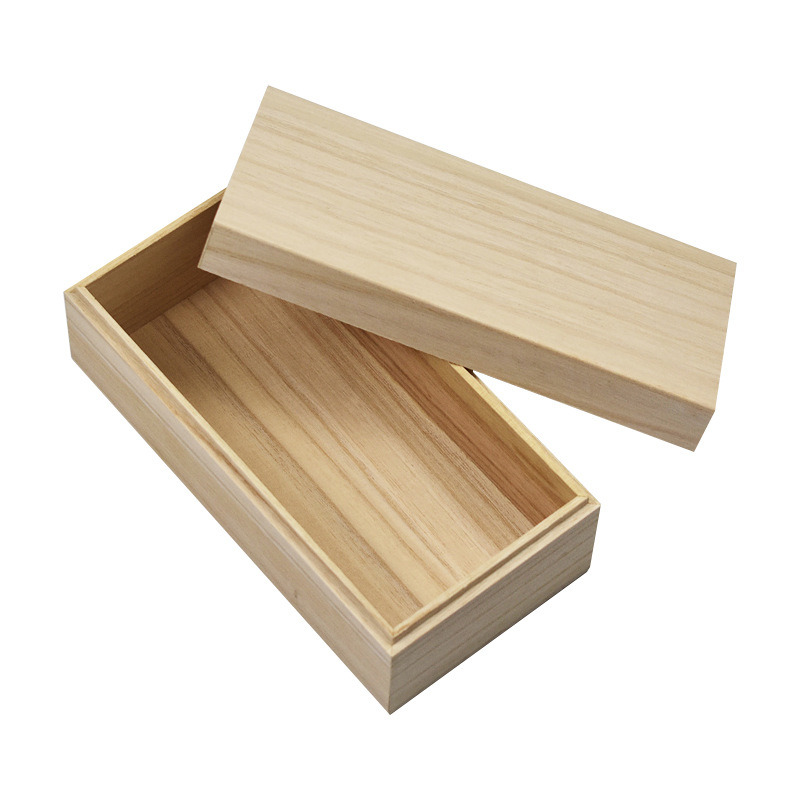 Picture of Paulownia Box in Stock Wooden Gift Box Pull-Out Wooden Box Wholesale Small Packaging Wooden Box in Stock Japanese Style and Cow Wooden Box