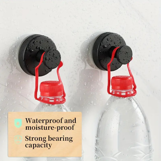 Picture of Cross-Border Stainless Steel Suction Cup Hooks, No-Drill, Traceless Vacuum Hooks for Kitchen and Bathroom, Simple Kitchen and Bathroom Hooks