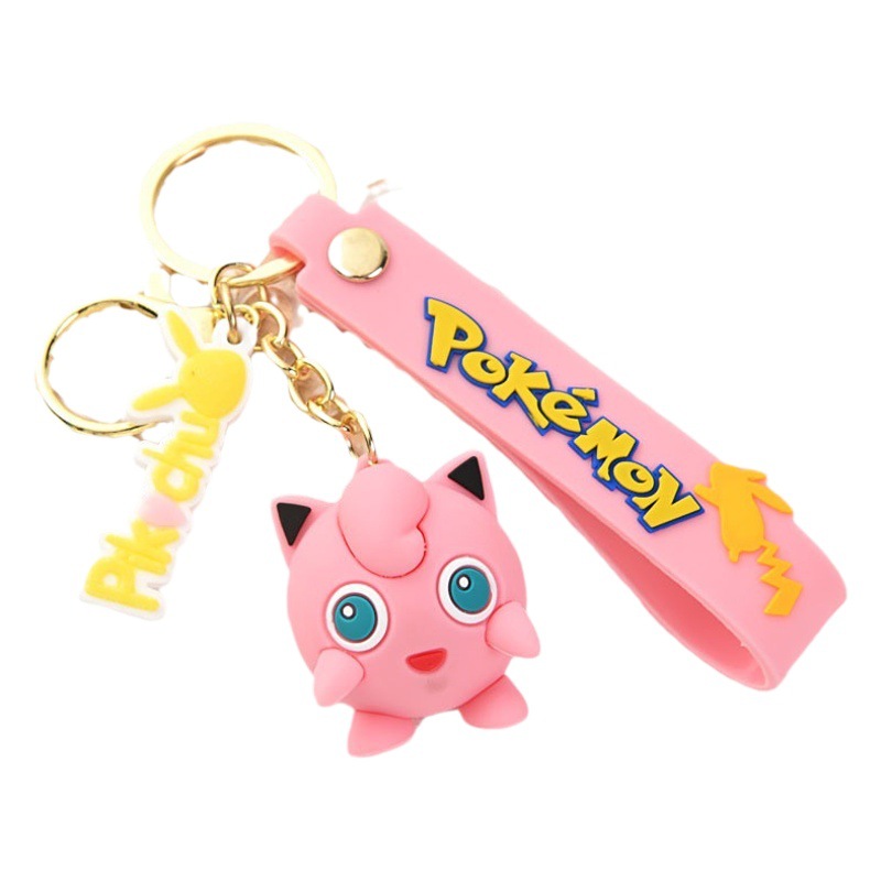 Cross-border Baokemeng Keychain Cartoon Two-dimensional Keda Duck Keychain Silicone Cute Pikachu Pendant Doll