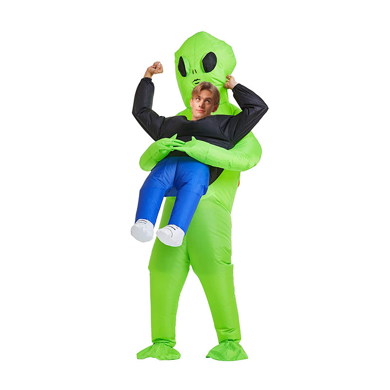 Picture of Cross-border Amazon Halloween costume spoof props alien inflatable clothes same style Ghost hug green ghost clothes