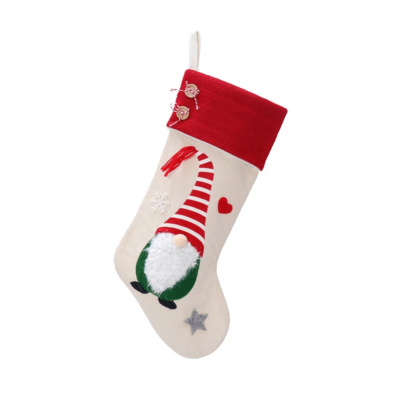 Picture of 2024 New Christmas Decoration Faceless Doll Christmas Stocking Pendant Santa Claus Children's Christmas Gift Bag