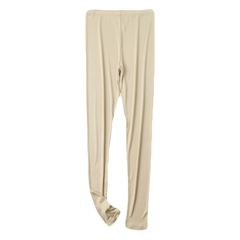 genuine goods 100% Mulberry Silk Nine-length Pants Base Knee-pad High Waist Inner Pants Women's Summer Thin Pants