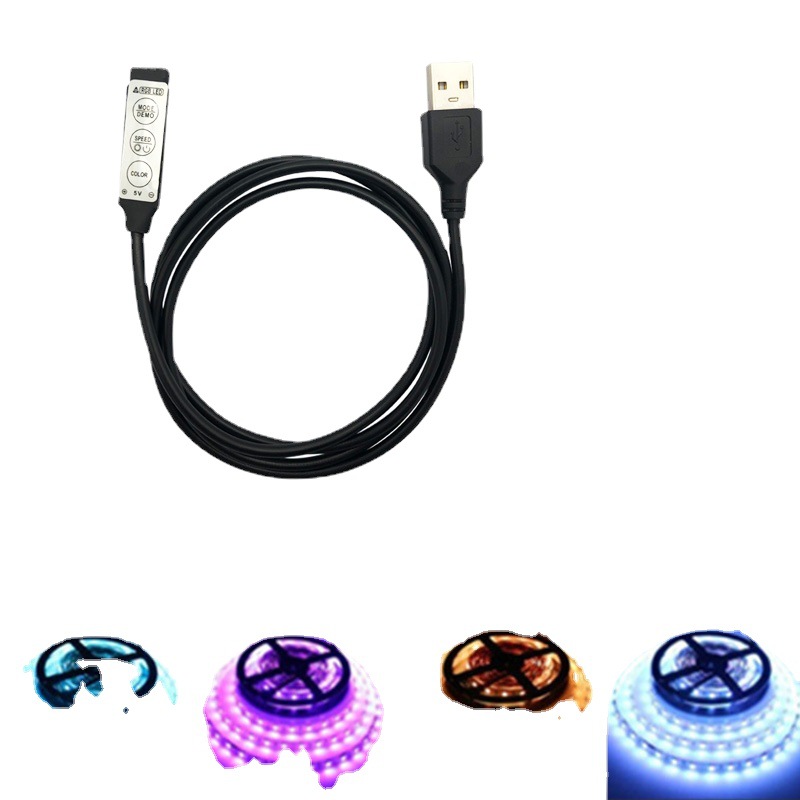 Picture of Jiahaoxin new Mini three key colorful controller USB light bar RGB TV background light led light strip controller