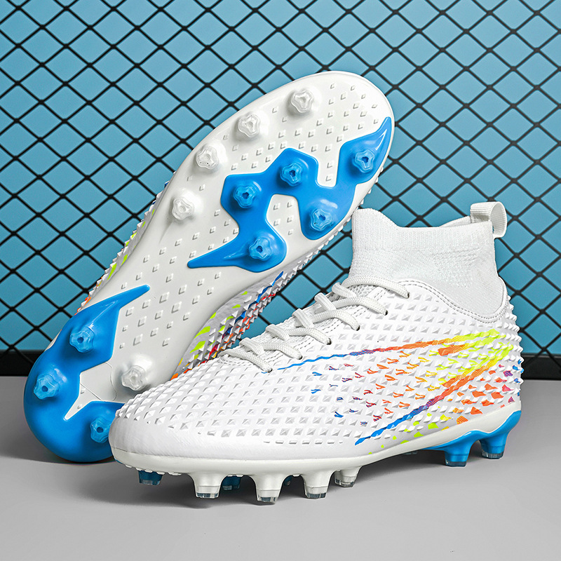 Cross-border new public version of high-top football shoes male primary and secondary school students AG training short broken nails children's football shoes broken nails men