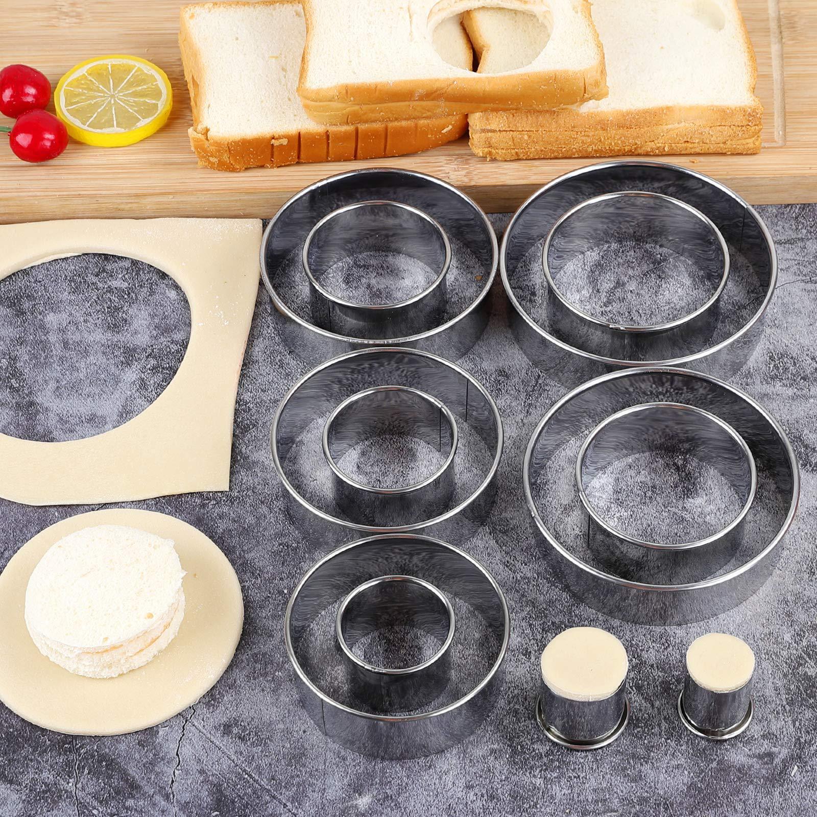 Stainless Steel Biscuit Mold Round Cutting Mold Baking Tools Cake Mousse Circle Dumpling Round Cutting Mold Biscuit Mold