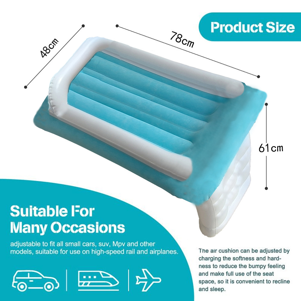 Picture of Amazon Baby Inflatable Mattress Children's Car Rear Folding Car Mat Outdoor Travel Thickened Flocking Air Cushion