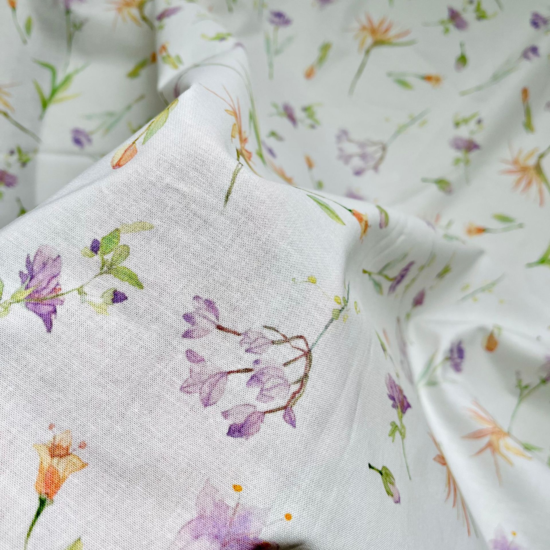 Picture of Small Floral Cotton Twenty Cotton and Linen Fabric Digital Printing Children's Clothing Shirt Hanfu New Chinese Clothing Noodles