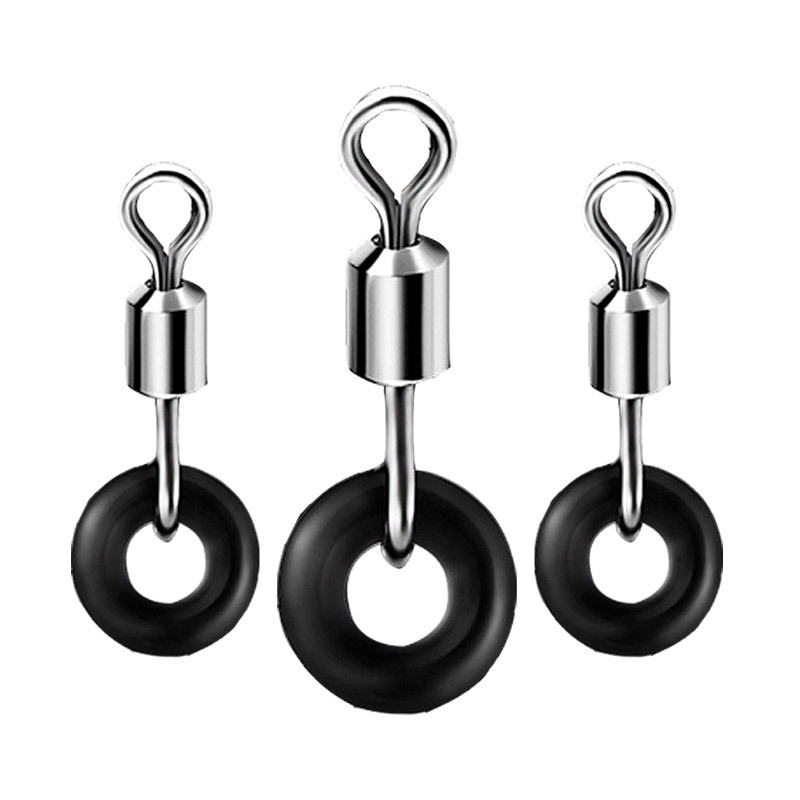 Picture of Aohu opening eight ring with rubber ring American swivel fishing connector fishing gear accessories