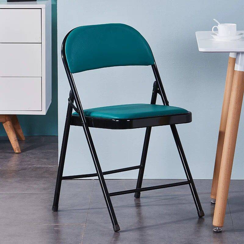 Picture of Manufacturer Wholesale Office Meeting Folding Chair Metal Chair Simple Household Back Chair Training Exhibition Chair Dormitory Chair