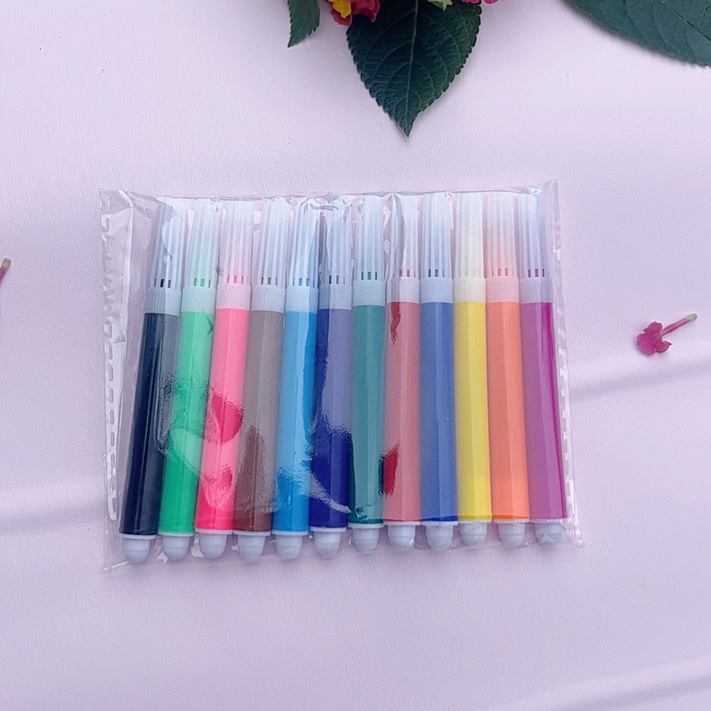 Picture of 101-4 color watercolor pen 6 color mini watercolor pen children diy brush pen accessories painting set stationery wholesale