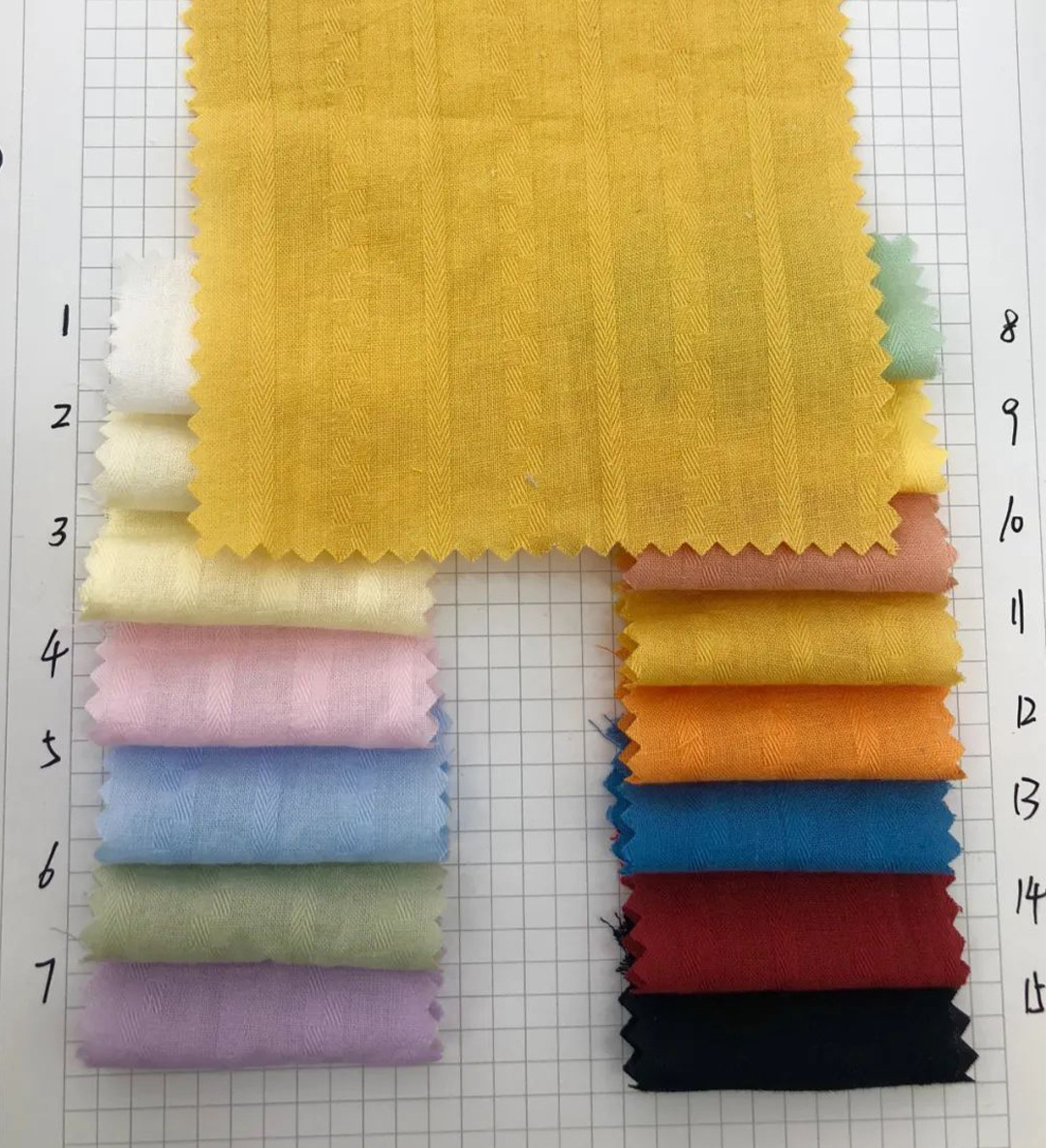 Xiaojun textile new Chinese fabric cotton gauze striped jacquard fabric shirt dress children's clothing