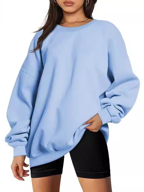 2024 Europe and the United States cross-border foreign trade ebay Amazon wish autumn and winter round neck pullover loose casual fleece-lined vests