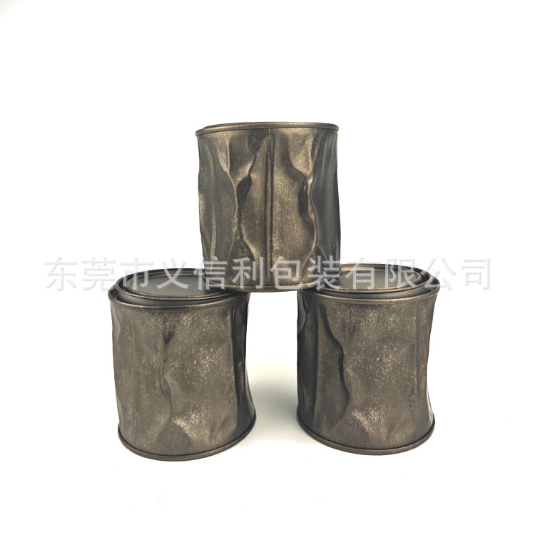 Vintage Aromatherapy Candle Tinplate Can Tin Box Packaging Deformed Vintage Tea Dressed Iron Box Tin Can High-end