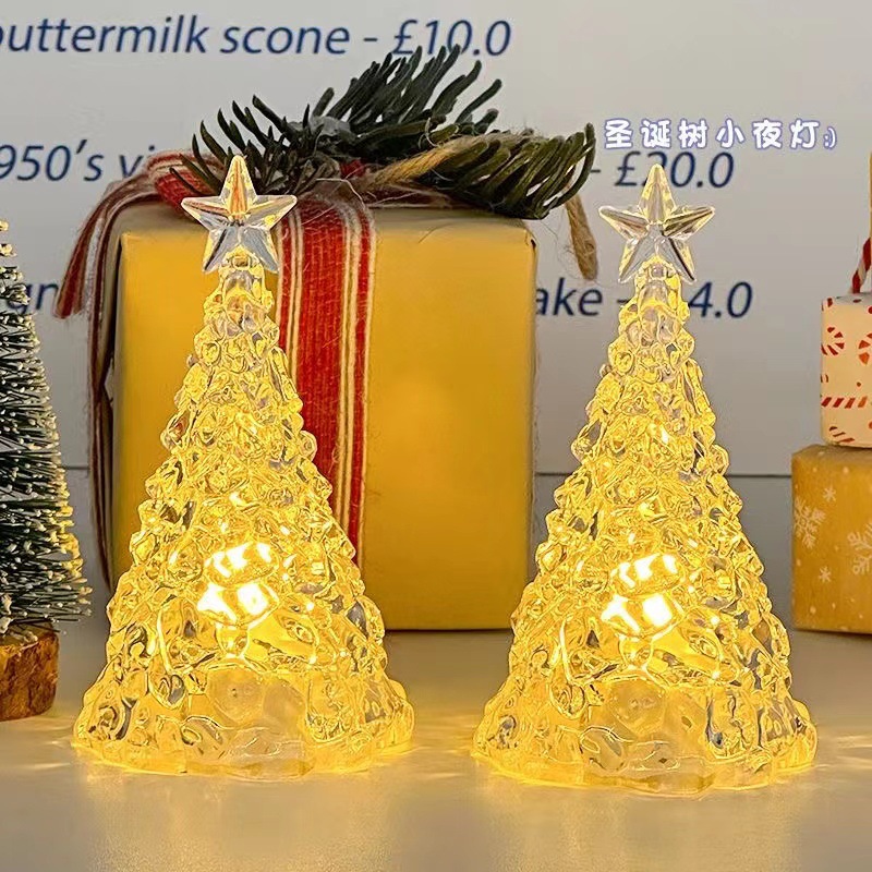 Christmas Iceberg Star Tree Night Light Bedroom Bedside Desktop Ornaments Creative Room Decoration Atmosphere Light