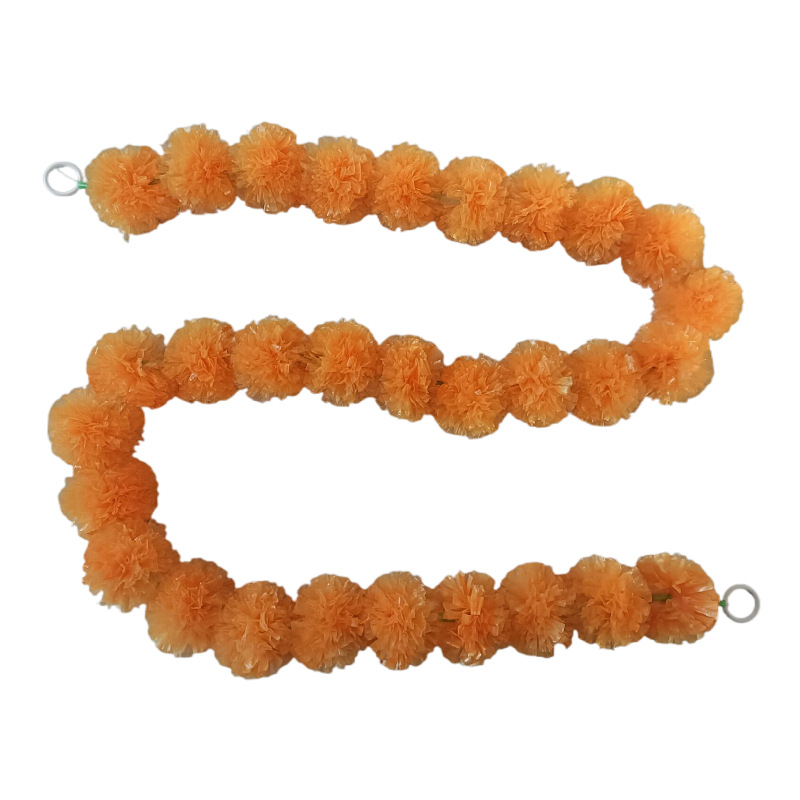 Picture of Marigold garland Indian wedding decoration flower string Mexican Day of the dead plastic decorative flower string
