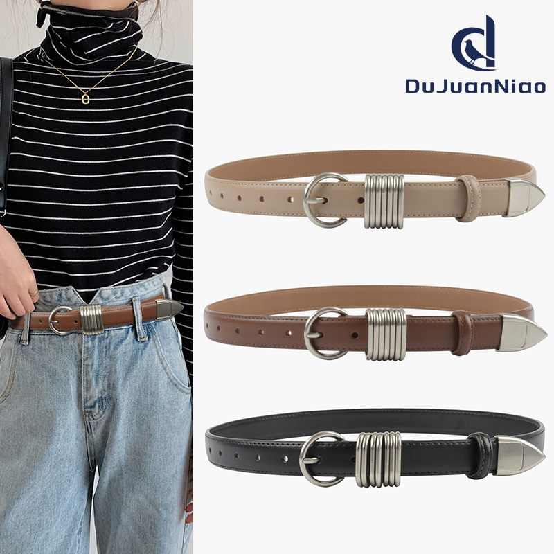 Cross-border exclusive cowhide belt, genuine leather premium feel, women's versatile fashion belt paired with jeans and casual pants