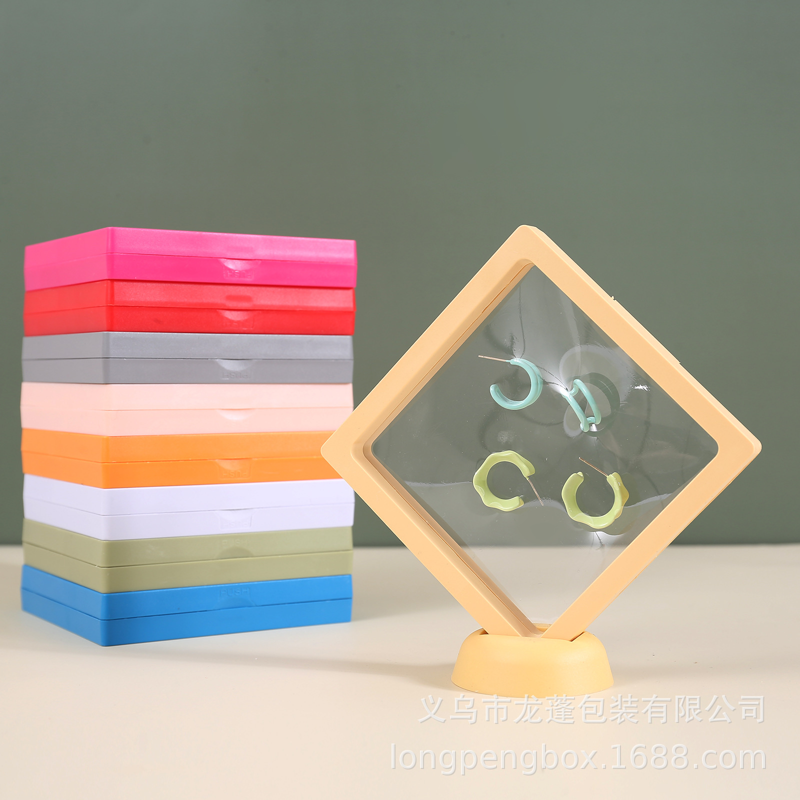 Promotional Jewelry Storage Packaging Box Bracelet Necklace Transparent PE Suspension Box Small Commodity Gift Box Jewelry in stock