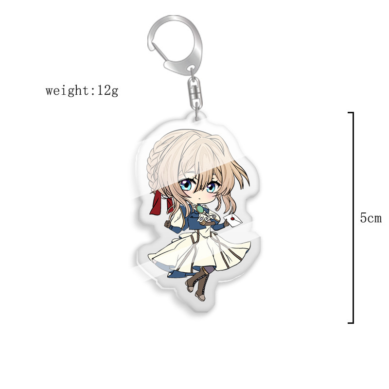 Picture of Cartoon anime peripheral Violet eternal garden transparent keychain Violet acrylic pendant in stock