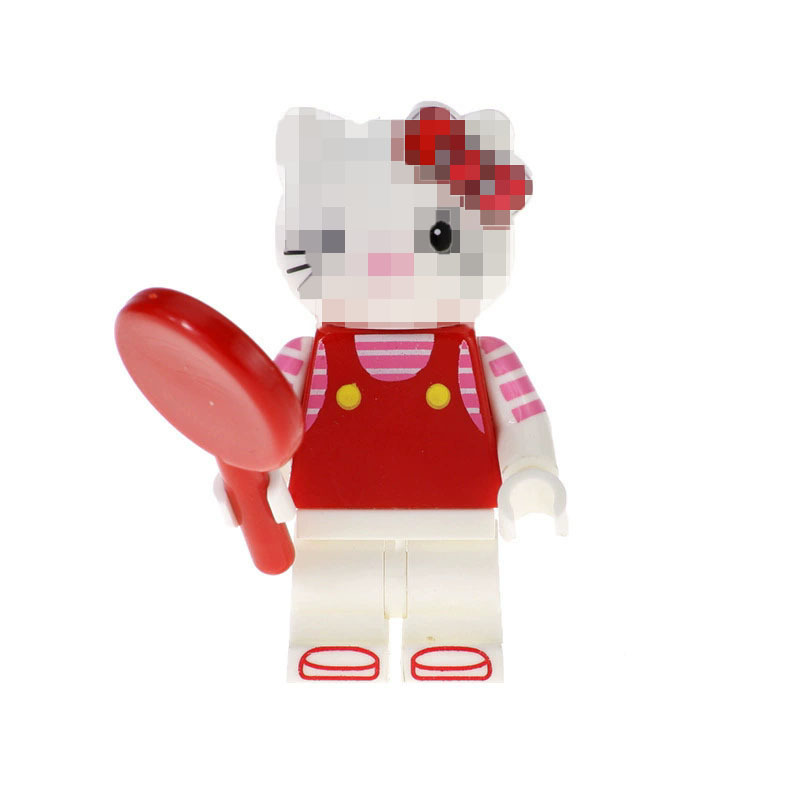 Picture of Cartoon Cartoon animal Princess pumping music plastic assembled building blocks little doll toy mixed batch foreign trade exclusive