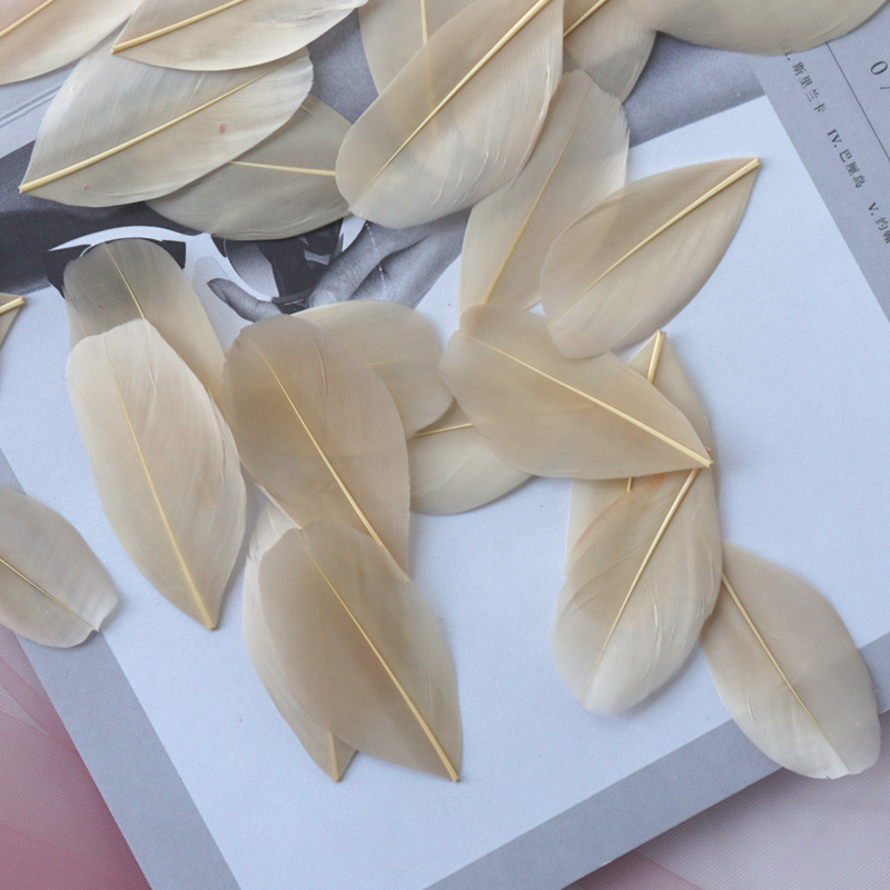 Picture of Goose feather floating head color feather decoration diy jewelry earrings earrings dream catcher handmade material accessories small feathers