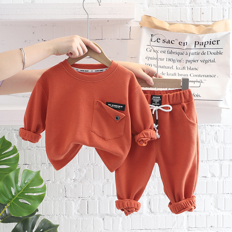 Picture of Children's Clothing Boys Korean Style New Spring Casual Fashion Sweatshirt Suit Kidsren's Spring & Fall Clothing Baby Fashionable Trend