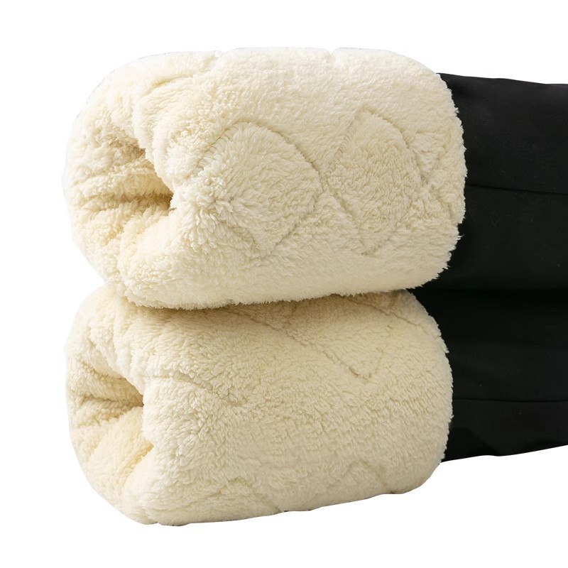 Picture of Extra-Thick Lamb Fleece Silk Cotton Pants Winter Women's Outer Wear High Waist Slimming plus size fleece-lined Thickened Warm Leggings