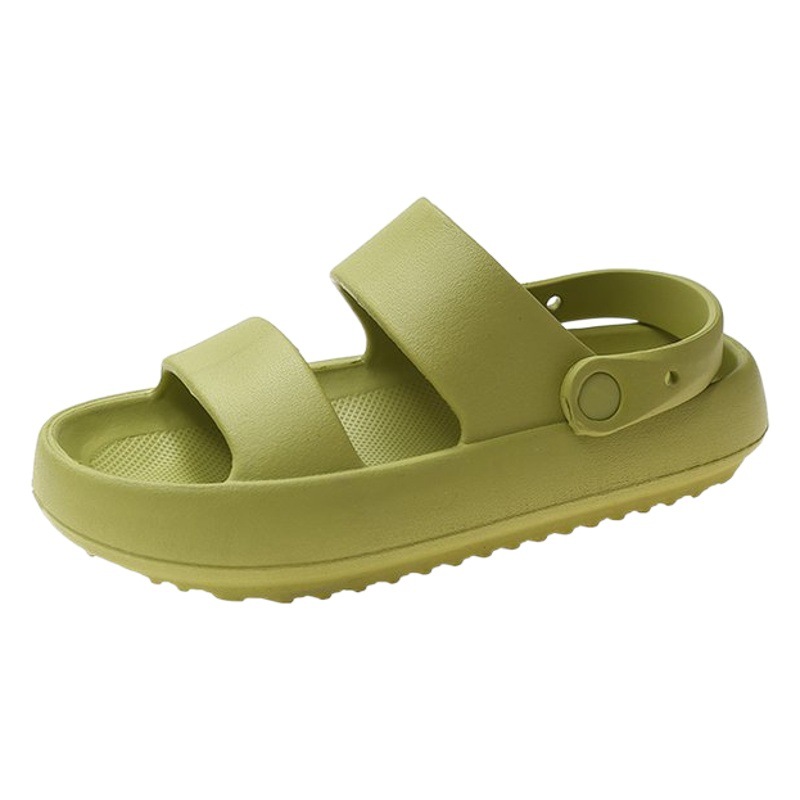 Summer Sandals and Slippers Women's One-Shoes Two-Wear EVA Thick Sole Out-of-the-way Cross-border Slippers Women's Couple's Household Sandals