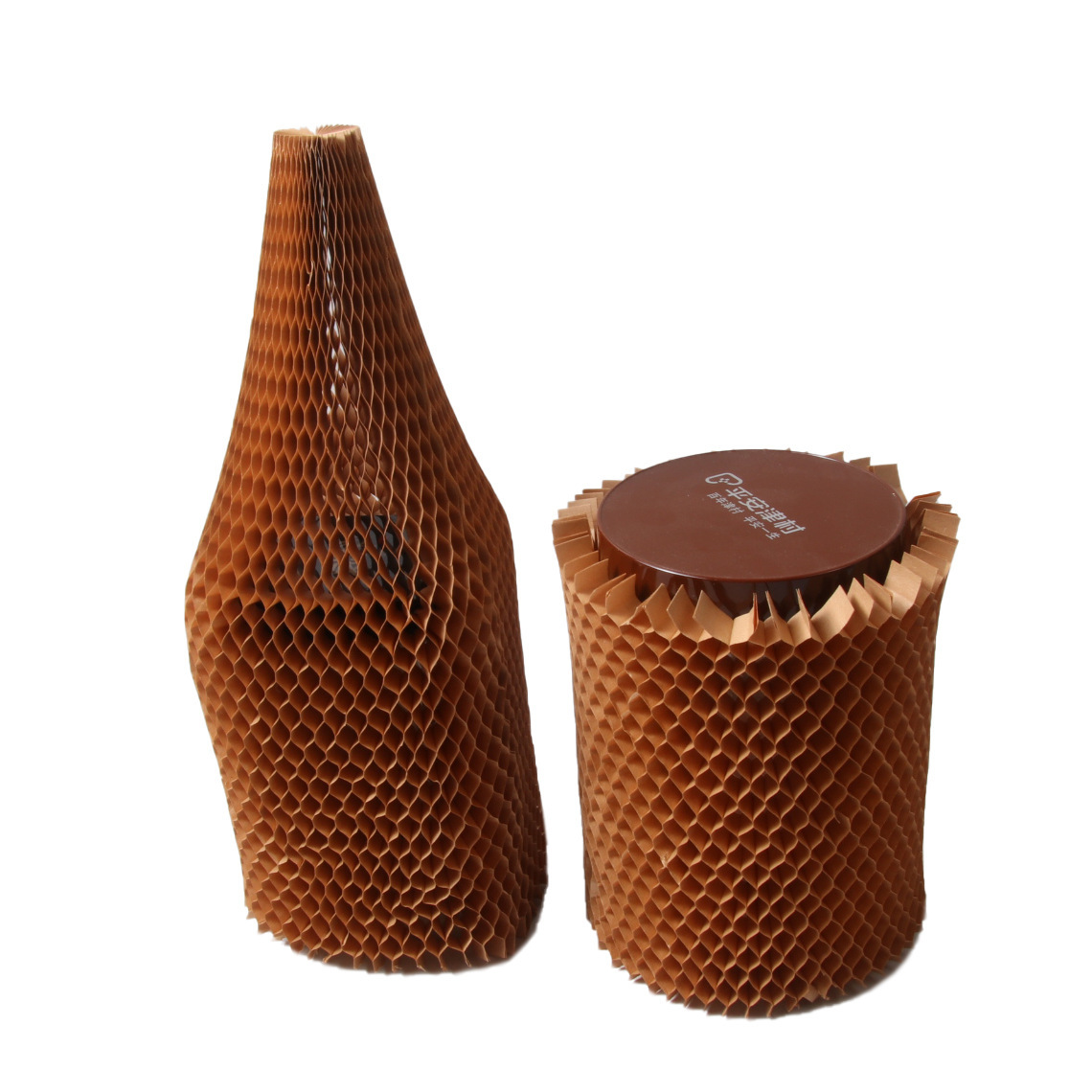Customized Red Wine Buffer Protection Material Kraft Paper Color Honeycomb Paper Core 70g Mesh Stereo Honeycomb Paper Sleeve