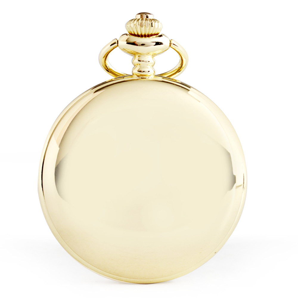 Picture of Pocket watch glossy laser logo lettering retro flip two-sided light quartz pocket watch Boshia leisure pocket watch wholesale