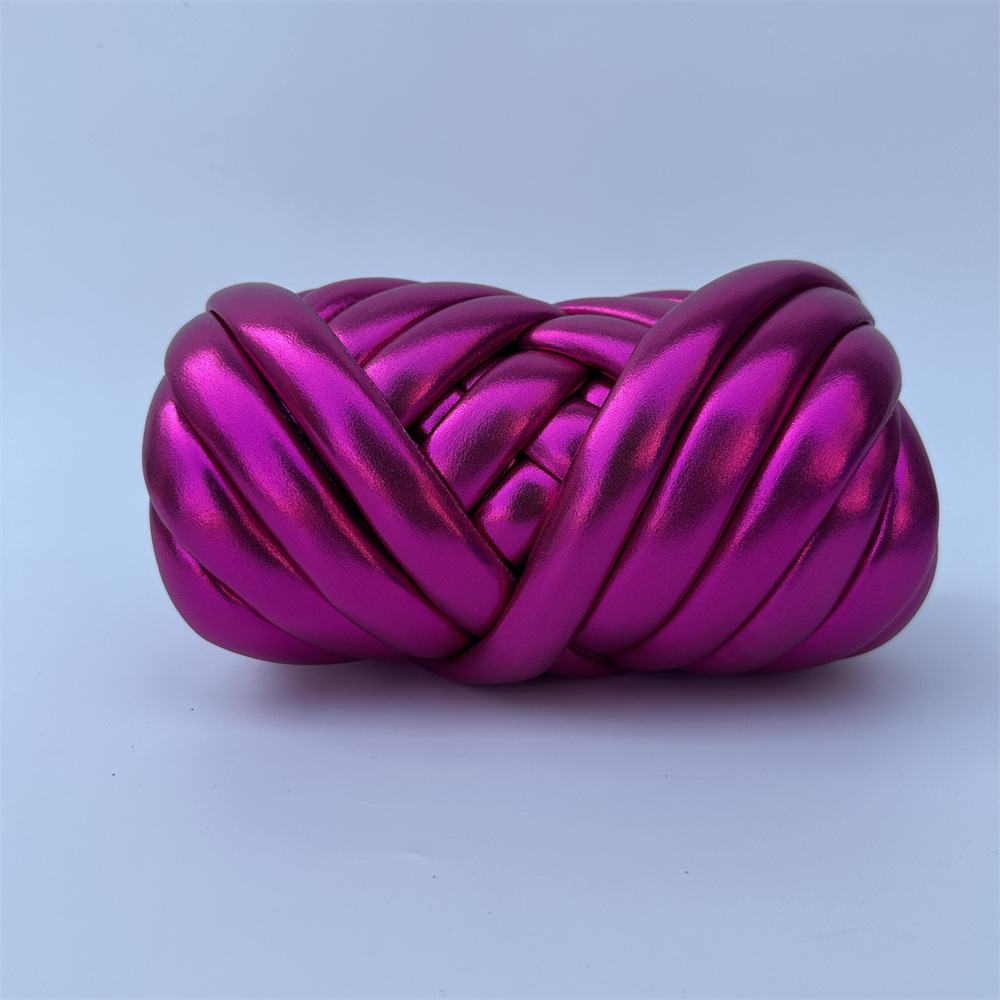 Picture of New Metal Thread Shiny Leather Material Iceland DIY Bag Handmade Woven Fabric Strips Pillow Cat Bed Filling Yarn