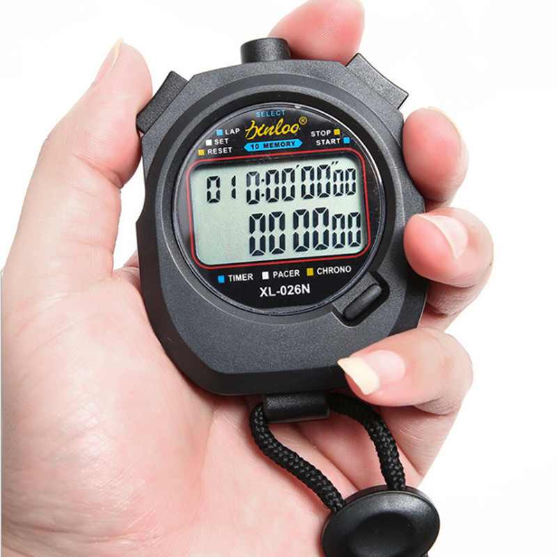 Picture of Double Row 10 channels waterproof non-slip multifunctional electronic stopwatch large digital display referee timer XL-026N