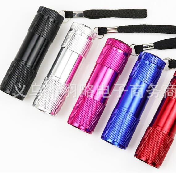 Factory Direct Sales 9led Purple Light Flashlight UV Multifunctional Money Detector Flashlight 395 Ultraviolet Flashlight