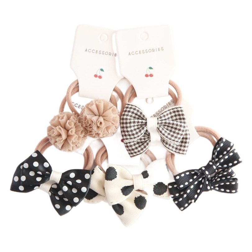 A127 factory wholesale cross-border Amazon children's cute headdress hair accessories baby bow rubber band set 1 Group