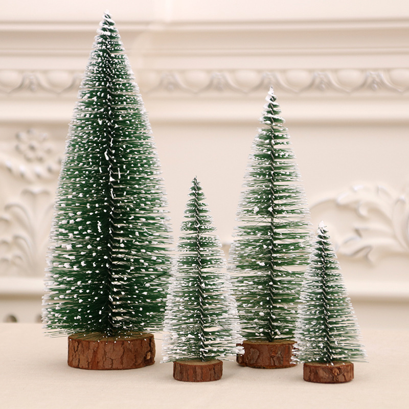 Picture of Mini Christmas tree Christmas Cedar desktop white pine needle tree window decoration Christmas gift Christmas decorations
