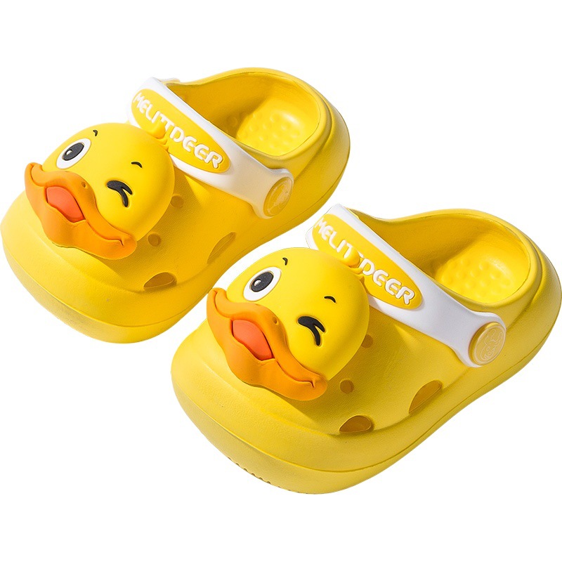 Milley Deer Children's Hole Shoes Summer New Soft Soft Bottom Yellow Duck Baby Hole Shoes Cartoon Children's Slippers