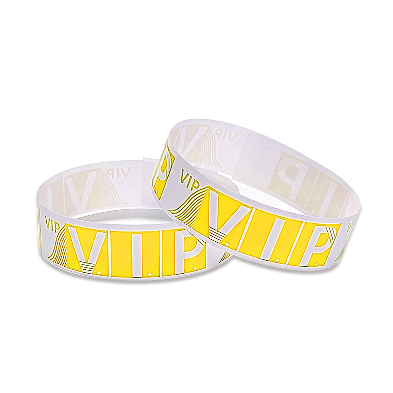 Picture of Spot disposable bracelet waterproof tear-proof identification synthetic paper exhibition admission ticket disposable wrist strap