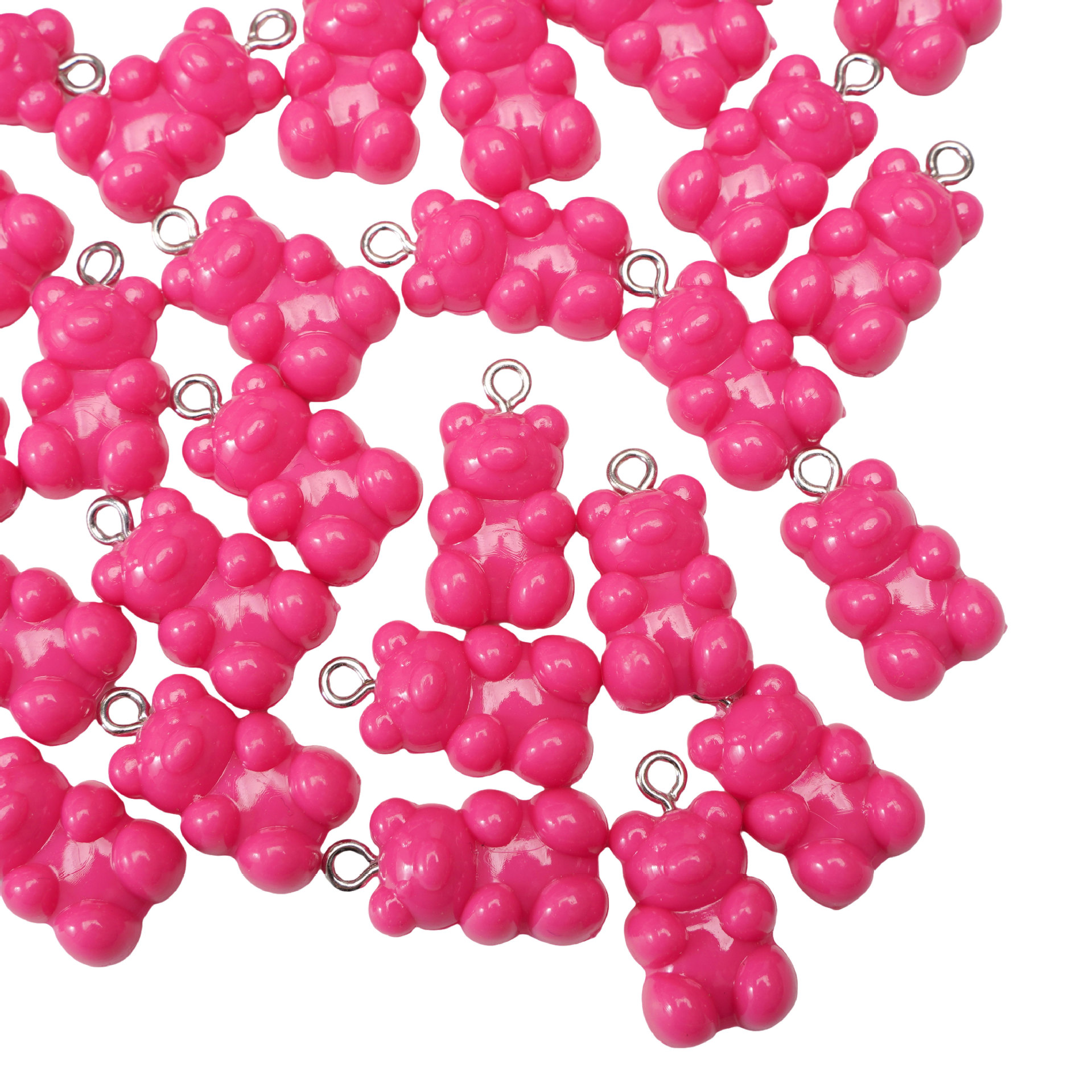 Picture of Transparent Candy Color Resin Bear Accessories Handmade DIY Homemade Bracelet Earrings Jewelry Keychain Pendant Material