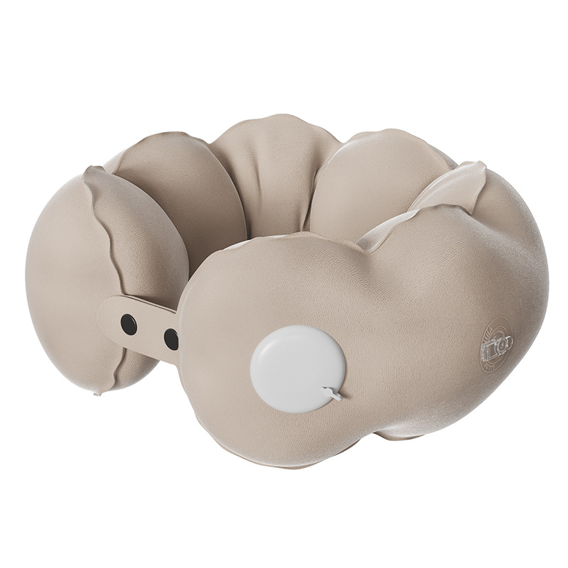 Picture of Inflatable Pillow Travel Portable Neck Pillow Pressing Inflatable U-shaped Pillow Travel Sanbao Neck Pillow Can Receives Airplane Pillow