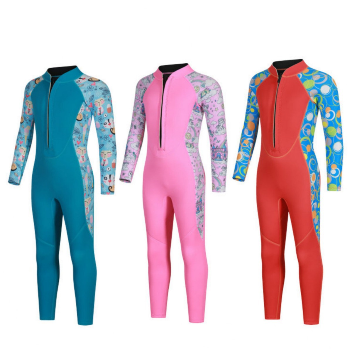 Children's 3mm Warm Swimsuit Diving Suit Girls' Boys' Long-sleeved Winter Thickened Cold-proof Insulated Swimming Suit