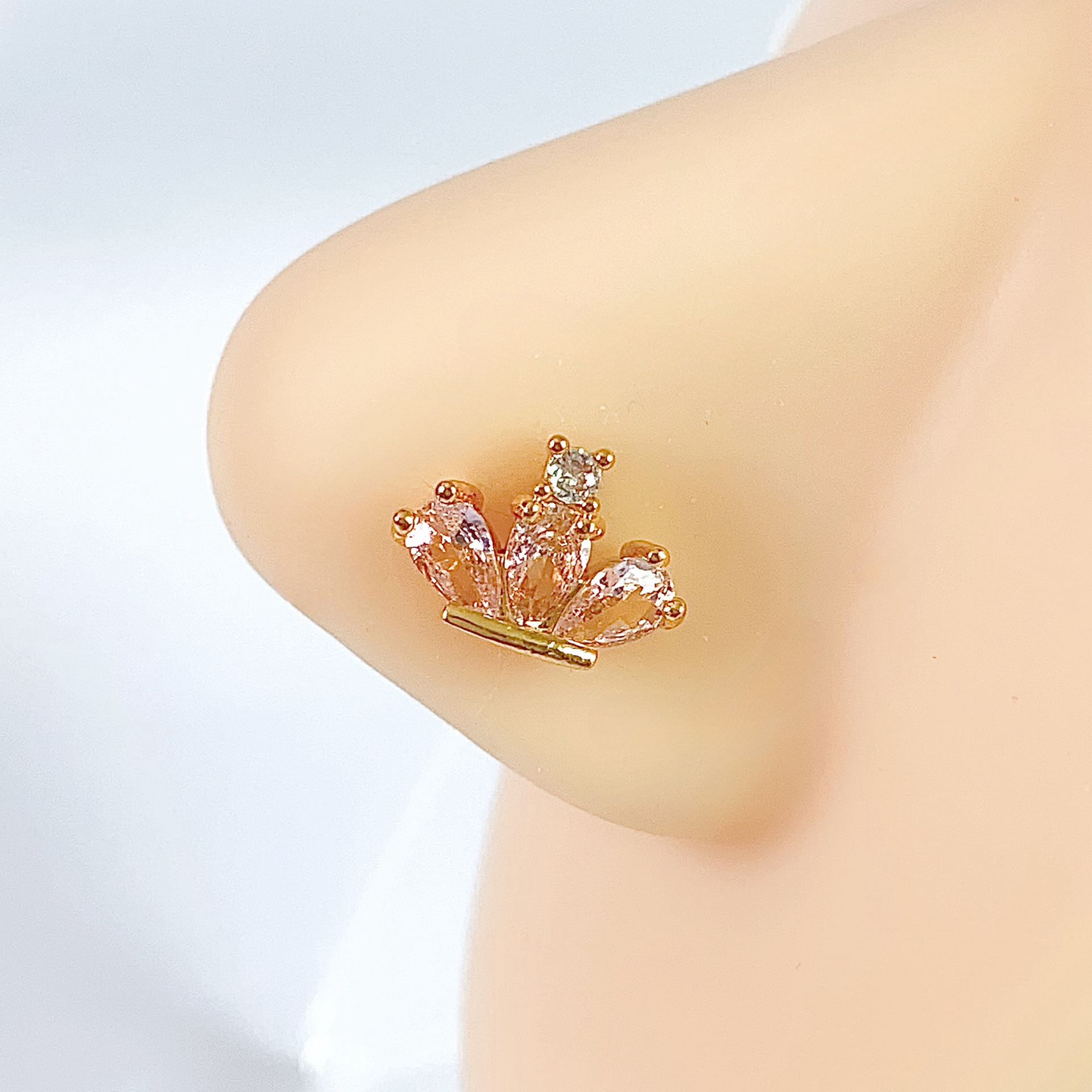 Picture of Cross-border nose nose nail water drop crown heart-shaped copper inlaid zircon European and American fashion high-end jewelry