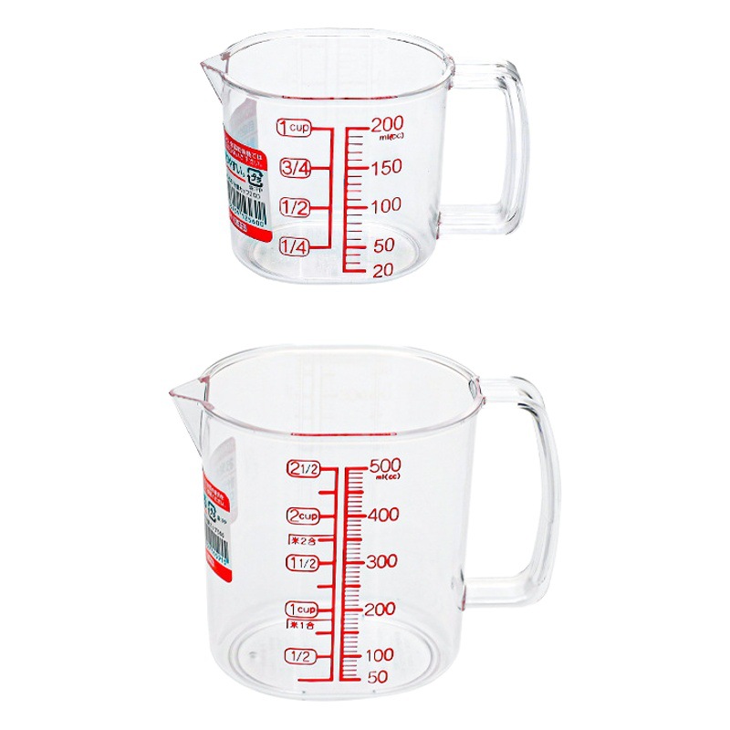 Japanese imported measuring cup with scale transparent baking measuring tool kitchen milk tea flour milk plastic milliliter cup