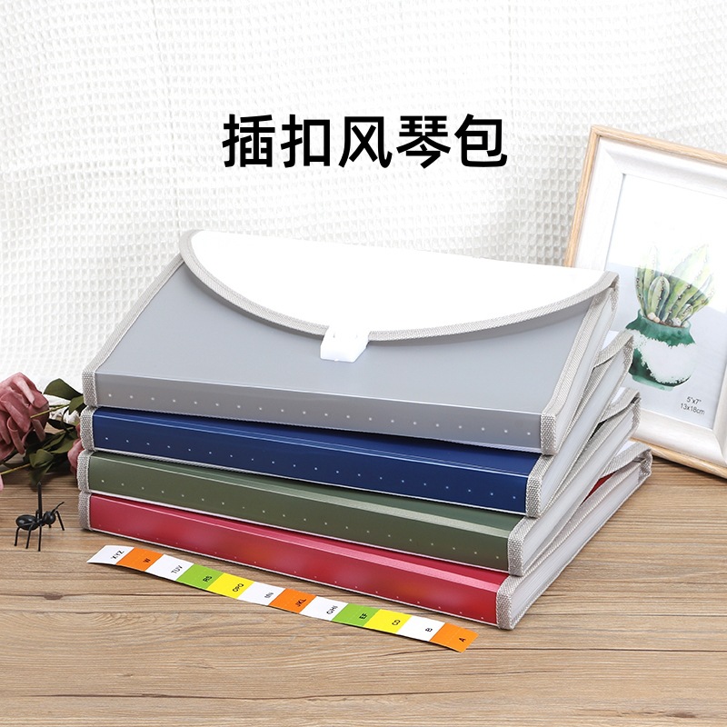 a4 portable buckle organ bag 13 large capacity classification folder primary school examination paper data storage bag wholesale