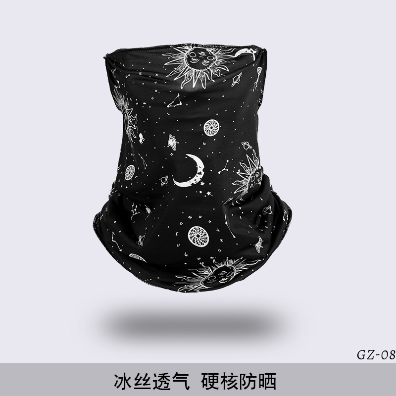 Picture of Outdoor ice silk mask changeable ear scarf men's and women's bicycle riding hood collar sun protection scarf summer