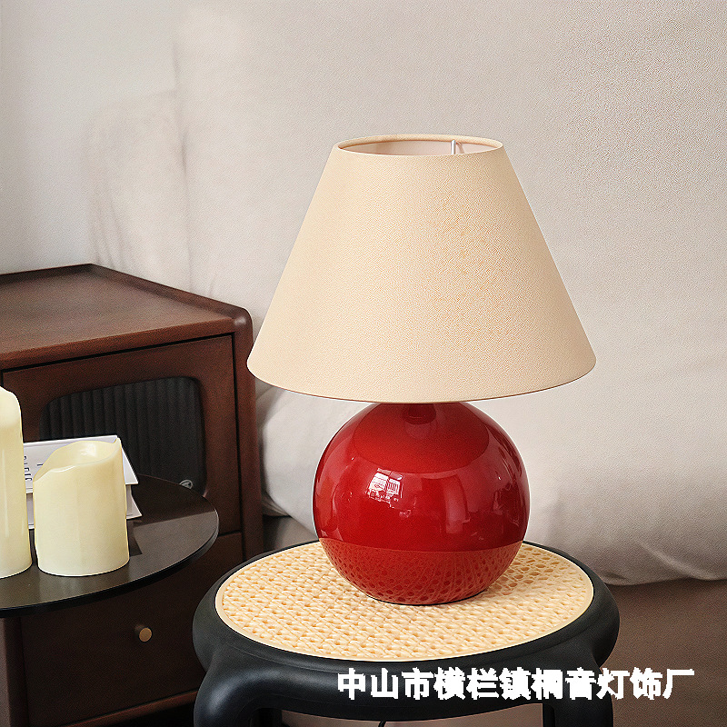 Japanese style table lamp living room side bedroom bedside lamp vintage homestay villa designer ornaments