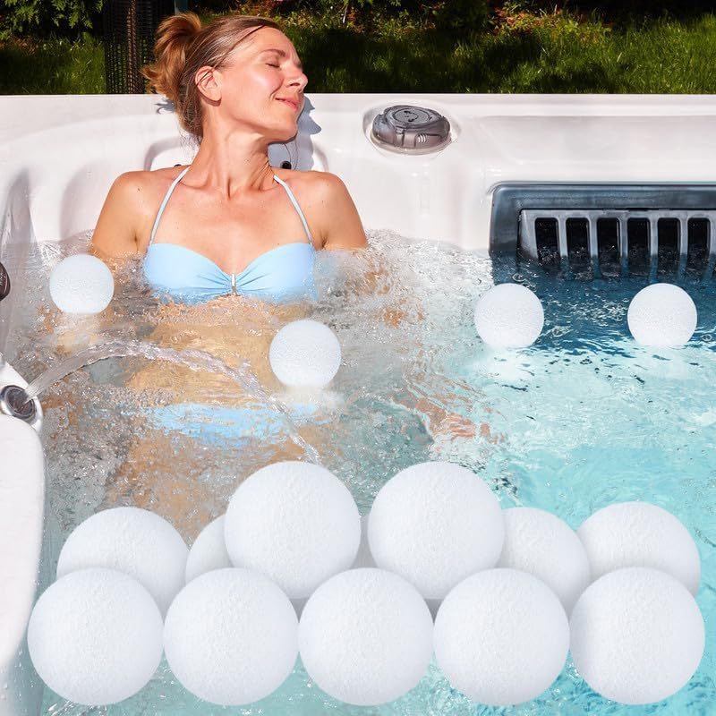 Reusable Oil-Absorbing Sponge Balls Washable Sponge Balls 3Inch Floating Pool Filter Sponge Balls