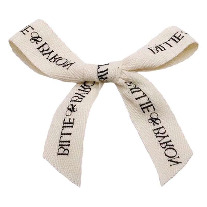2.5cm herrings cotton belt baby wrapping cotton ribbon printing logo letters trademark ribbon canvas strip accessories