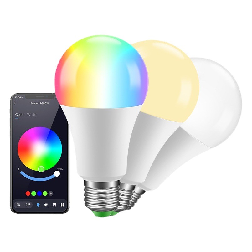 Picture of Cross-border E27 home graffiti Bluetooth RGB bulb lamp 9W color smart APP control bulb atmosphere Decoration lamp