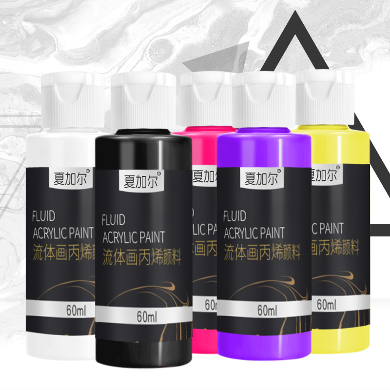 Acrylic fluid paint 60ml fluid bear hand-painted diy creative decoration liquid cell paint fluid painting paint